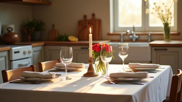 Des repas romantiques simples à préparer chez soi