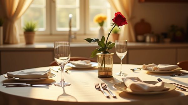 Des repas romantiques simples à préparer chez soi